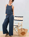 The Darya Chambray Top + Pants Set - Sold Separately