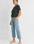 The Davina Slim Wide Leg Medium Denim Jeans