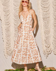 The Deanna Printed Open Back Maxi Dress