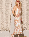 The Deanna Printed Open Back Maxi Dress