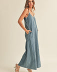 The Delia Washed Denim Maxi Dress