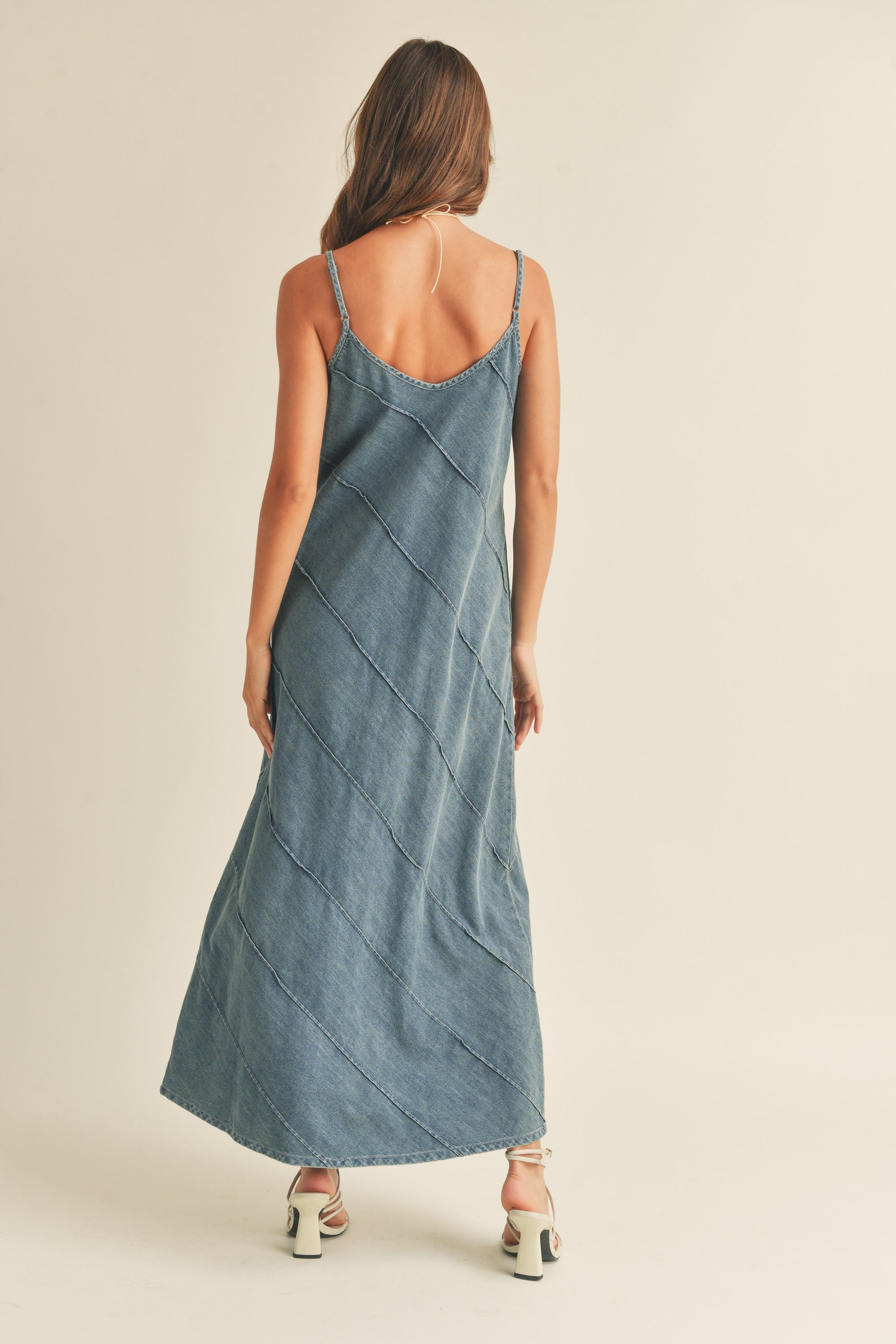 The Delia Washed Denim Maxi Dress – Thread + Seed