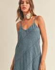 The Delia Washed Denim Maxi Dress