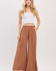 The Della Nutshell Smocked Wide Leg Pants