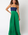 The Delyse Navy Colorblock Maxi Dress