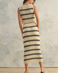 The Desi Striped Knit Tank + Skirt Set - Sold Separately