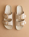 The Desiree Woven Oversized Buckle Slide