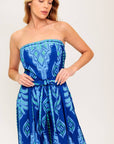 The Dyani Printed Strapless Jumpsuit