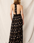 The Dysis Palm Tree Halter Maxi Dress