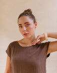 The Asha Chocolate Top + Pant Set - Sold Separately