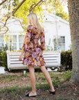 The Auburn Floral Wrap Mini Dress