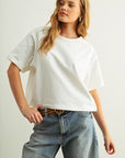 The Joss White Boxy Top