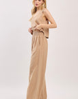 The Eden Taupe Top + Pant Set - Sold Separately