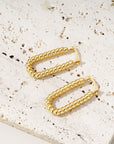 The Effie Rectangle Braided Hoop Earrings