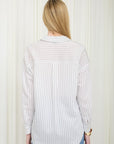 The Elaine Ivory Striped Button Down Shirt
