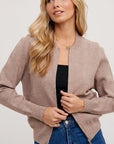 The Elena Knit Bomber Jacket