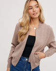 The Elena Knit Bomber Jacket