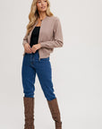 The Elena Knit Bomber Jacket