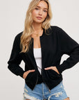 The Elena Knit Bomber Jacket