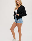 The Elena Knit Bomber Jacket