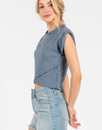 The Ella New Slate Surplice Top