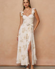 The Emelia Floral Corset Flutter Dress