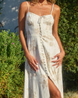 The Emelia Floral Corset Midi Dress
