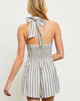 The Emma Striped Halter Romper
