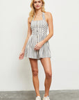 The Emma Striped Halter Romper