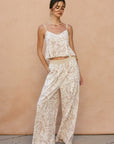 The Enola Tropical Flared Top + Pant Set - Sold Separately