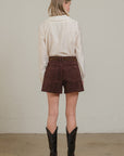 The Esther Vegan Suede Shorts