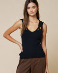 The Eva Ribbed Cut Out Tank Top