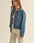 The Fanda Pleated Denim Jacket