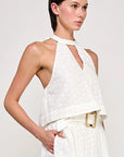 The Felicity Eyelet Halter Top