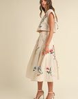 The Flora Crop Top + Midi Skirt Set - Sold Separately