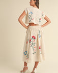 The Flora Crop Top + Midi Skirt Set - Sold Separately