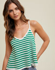The Freya Striped Flare Cami Top