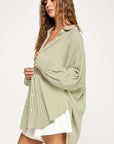 The Gorgi Green Oversized Buttondown Top
