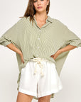 The Gorgi Green Oversized Buttondown Top