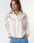 The Grace Embroidered Cutout Shirt