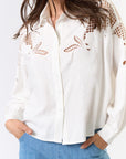The Grace Embroidered Cutout Shirt