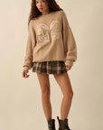 The Haley Sand Embroidered Horses Sweater
