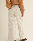 The Hallie Embroidered Corduroy Pants