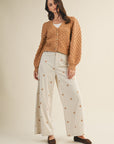 The Hallie Embroidered Corduroy Pants