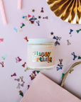 The Happy Birthday Colorful Celebration Candle by JaxKelly