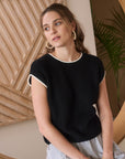 The Harlow Contrast Trim Top