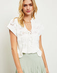 The Harper Lace Up Sweater Top