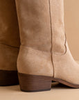 The Harrison Almond Suede Western Boots