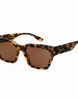 The Hayden Milky Tortoise Acetate Rectangular Sunglasses