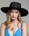 The Hazel Wide Brim Frayed Straw Hat